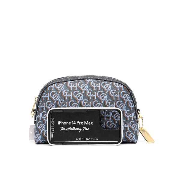 COACH MADI Crossbody w Navy Blue Canvas & Leather Monogram Print CF343 NWT $328 - Picture 2 of 9